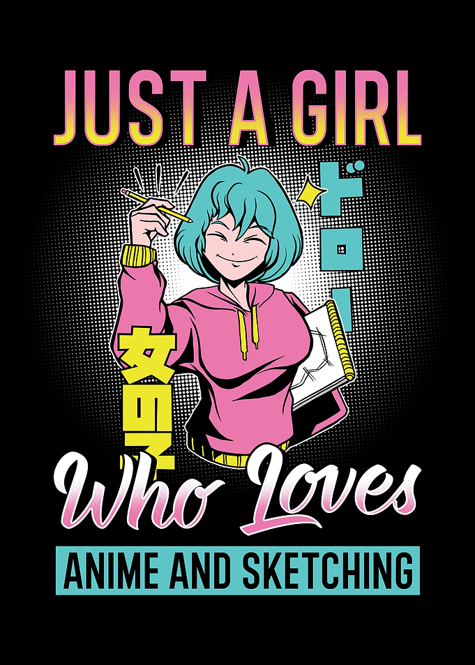 Anime Sketching Girl