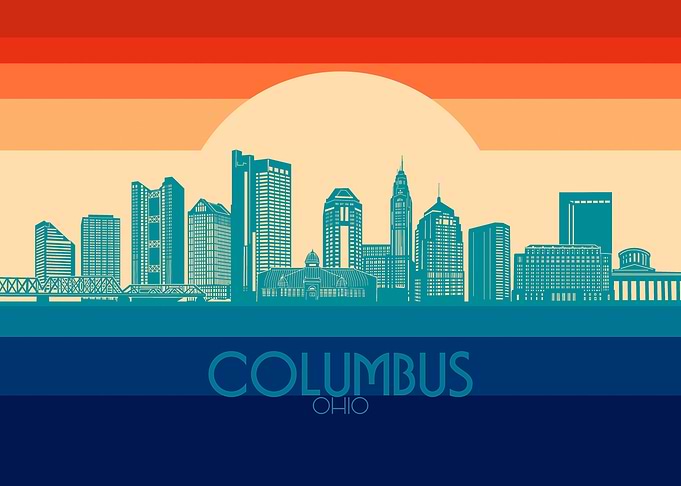 columbus skyline retro 4
