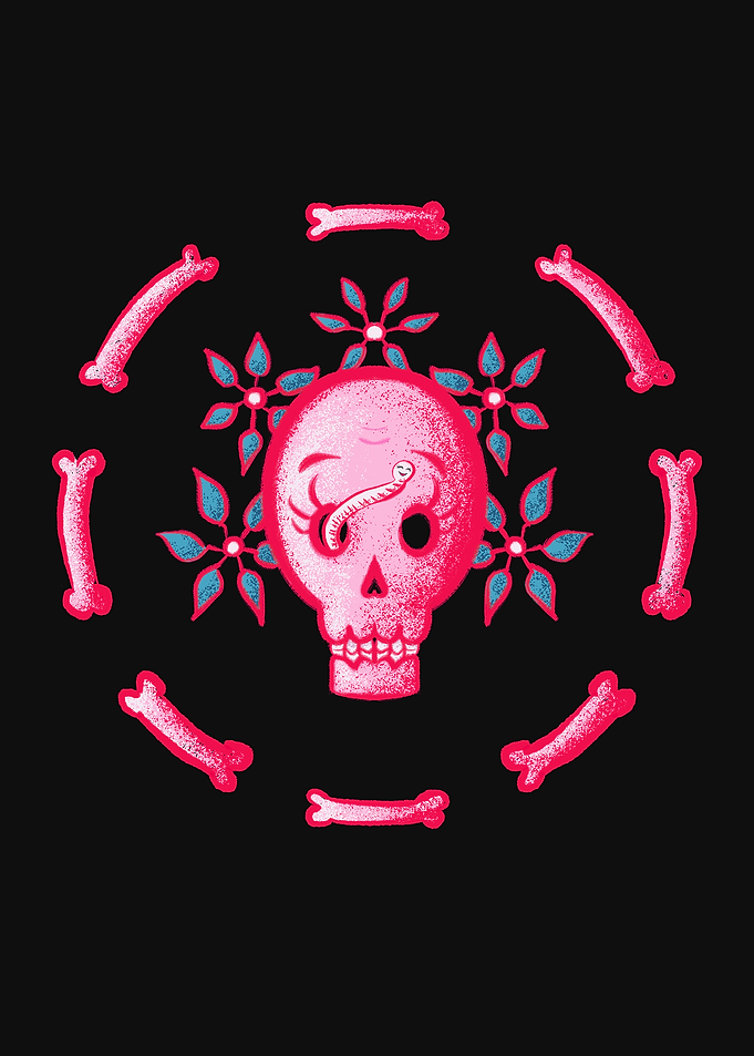 Funny Pink Skull