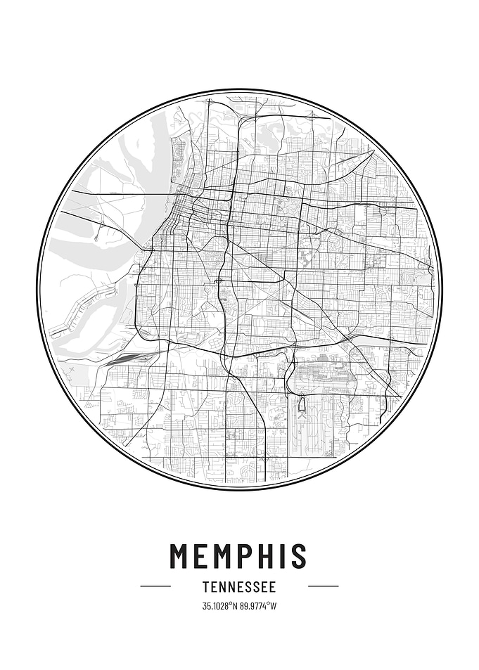 Memphis Tennesee map