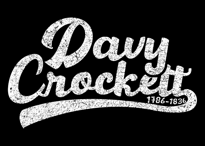 Davy Crockett Grunge Text