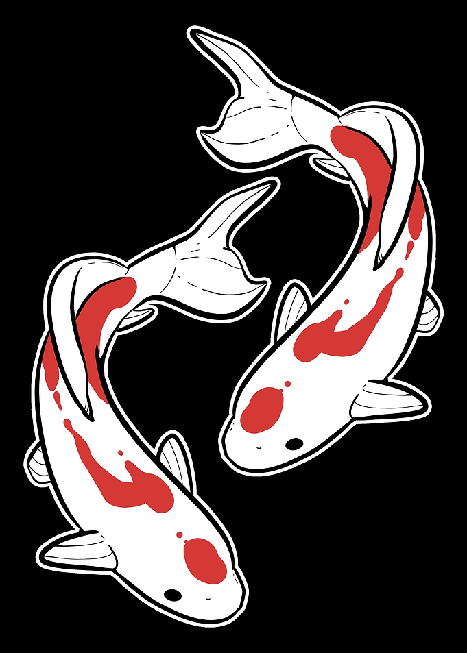 Koi Fish Fisherman or Fish