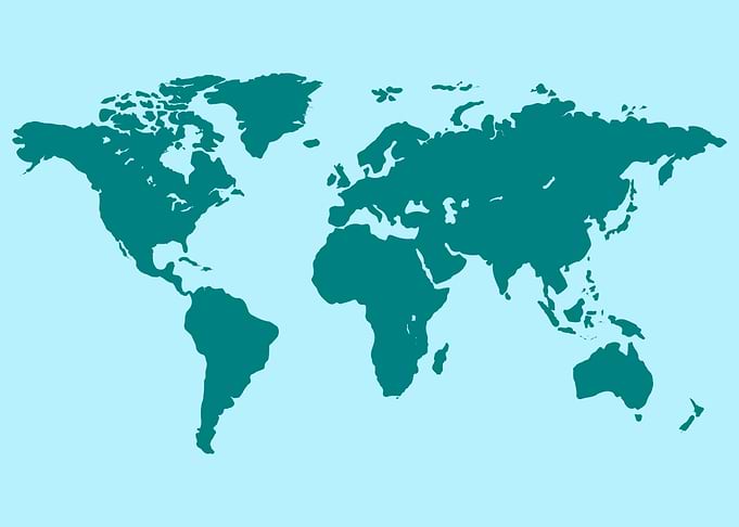 World Map in green