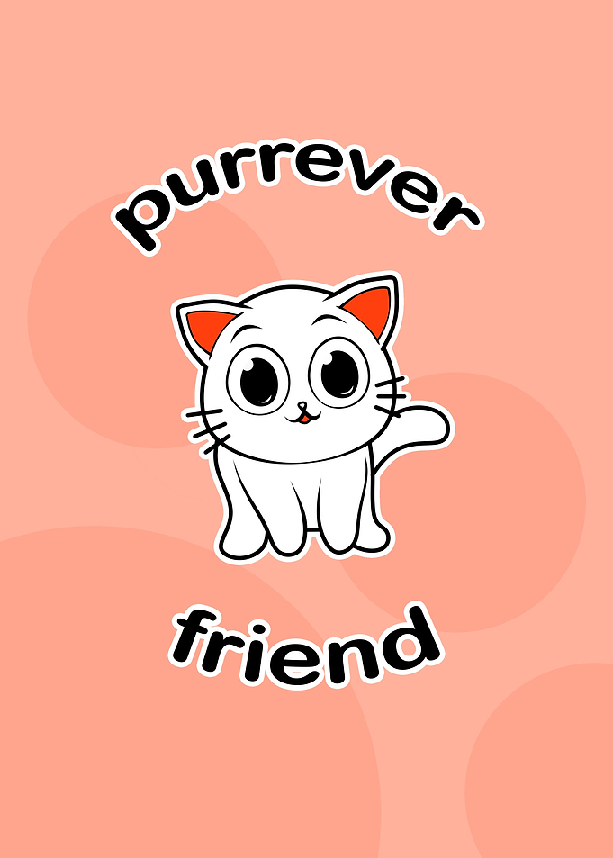 Cute Cat Purrever Friend