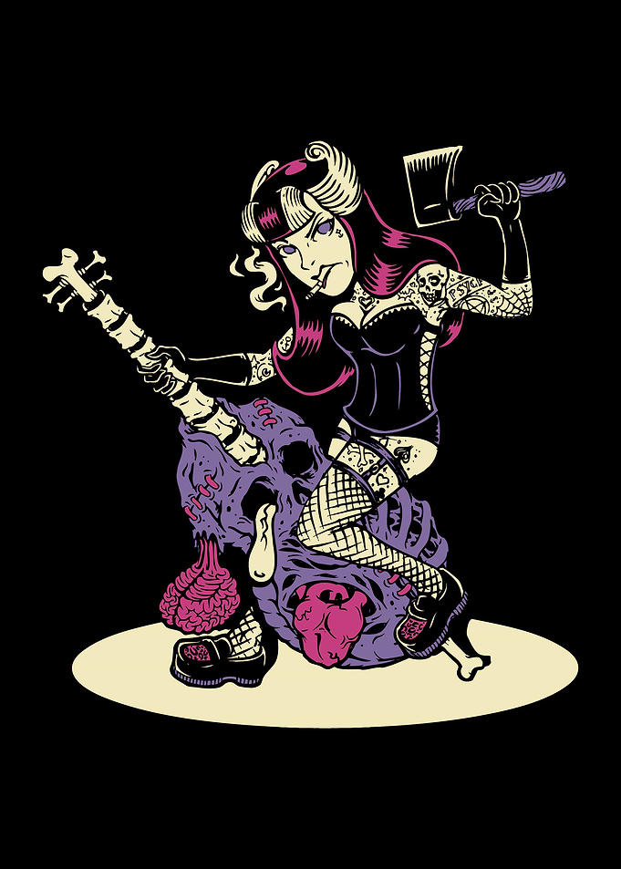 Goth Girl Punk Art