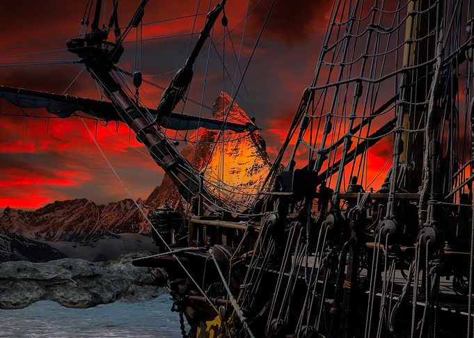 Galleon at sea