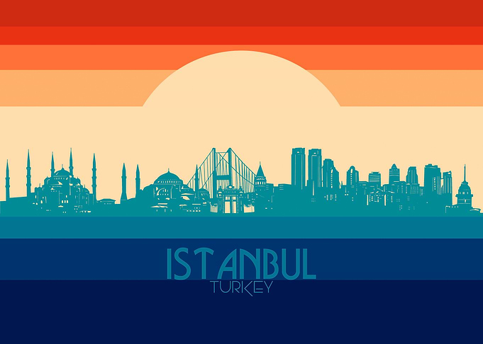 instanbul skyline retro 4