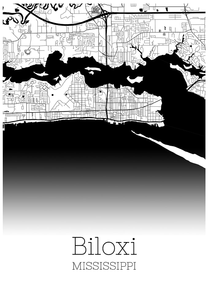 Biloxi Mississippi map