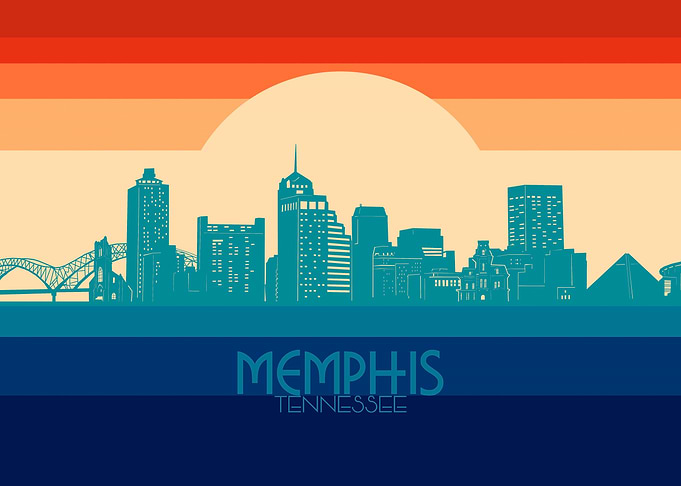 memphis skyline retro 4