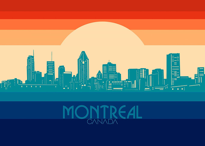 montreal skyline retro 4