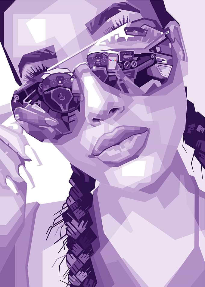 girl with glasses