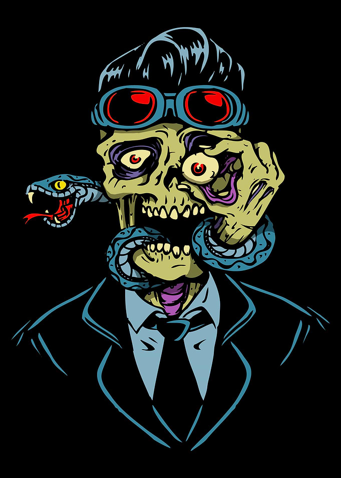 Zombie Tuxedo Horror Art