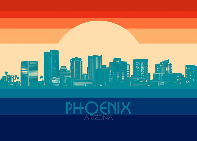 phoenix skyline retro 4
