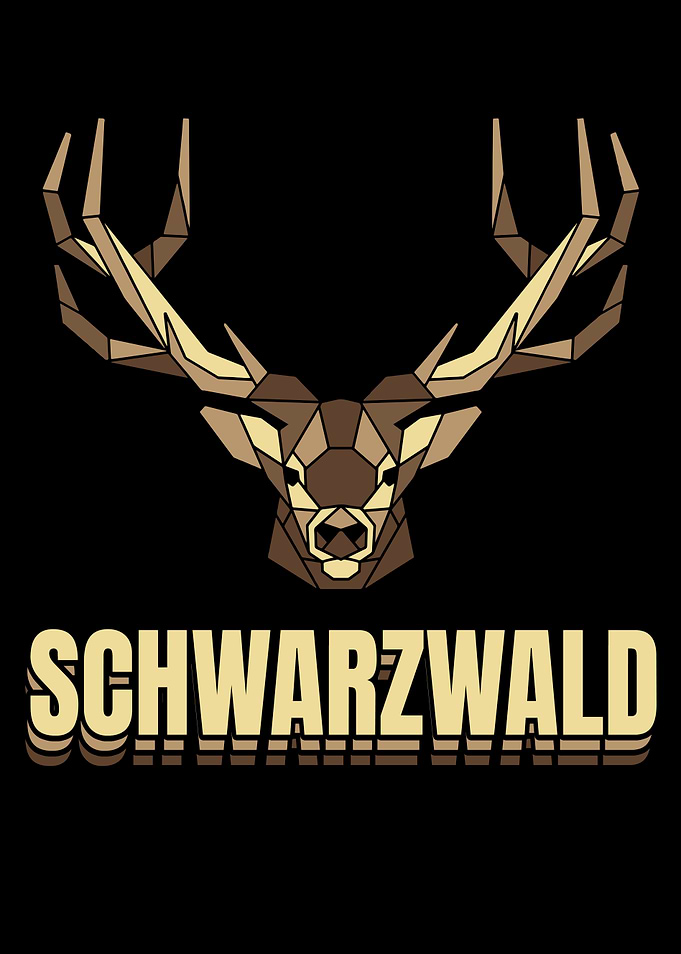 Schwarzwald Hirsch Polygon