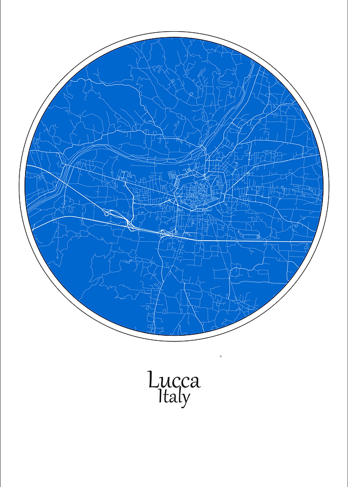 Lucca City Map Italy