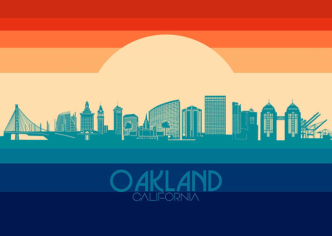 oakland skyline retro 4
