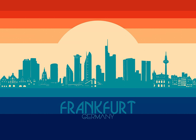 frankfurt skyline retro 4