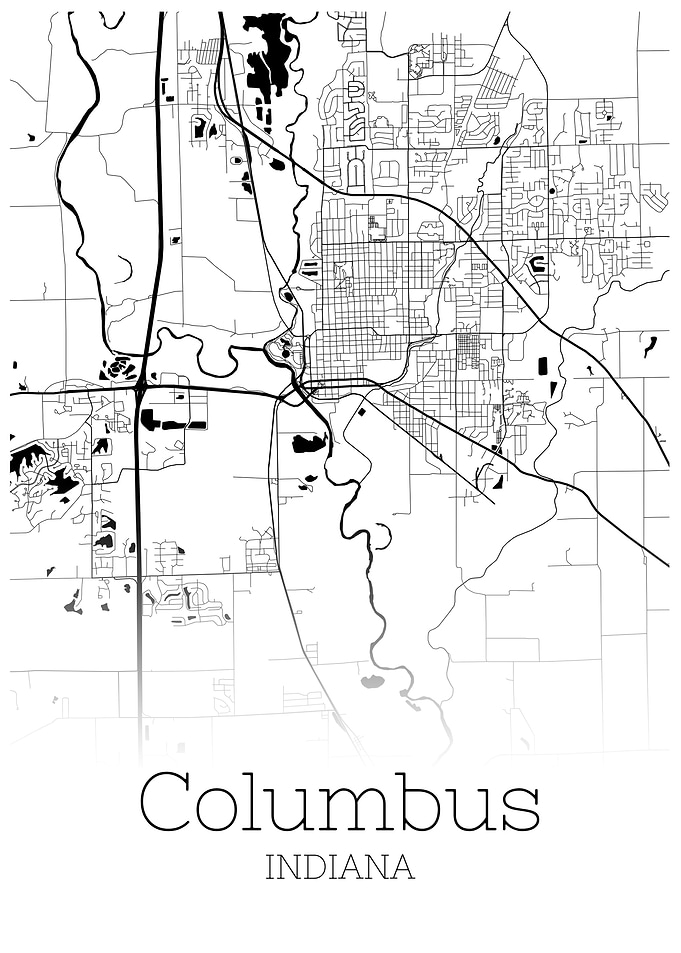 Columbus Indian city map