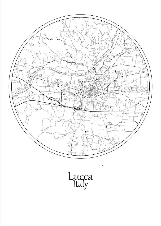 Lucca City Map Italy