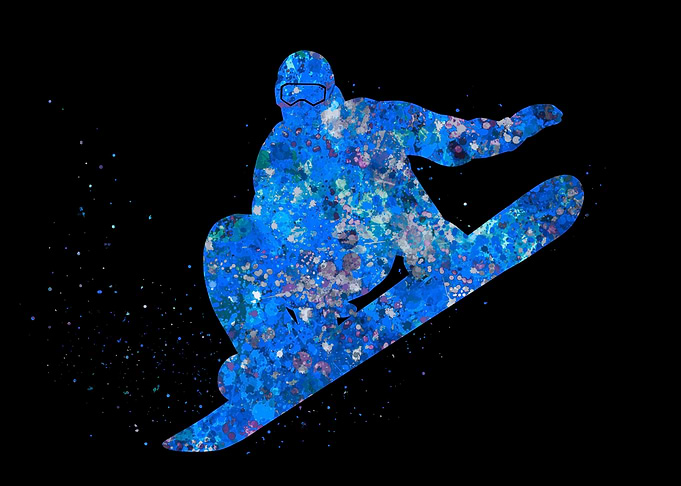 Snowboard blue