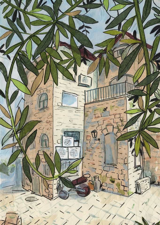 Courtyard in Haifa Collage