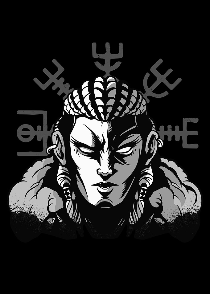 Runes And Viking Woman