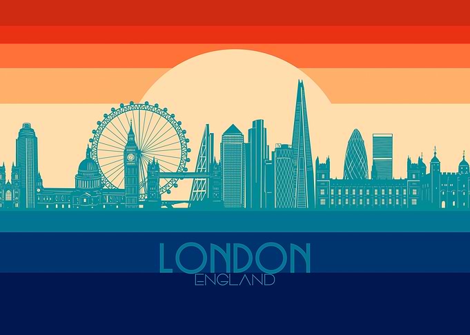 london skyline retro 4