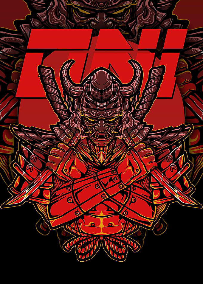 Samurai Angry Black
