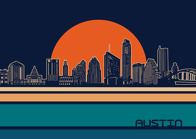 austin skyline retro 5