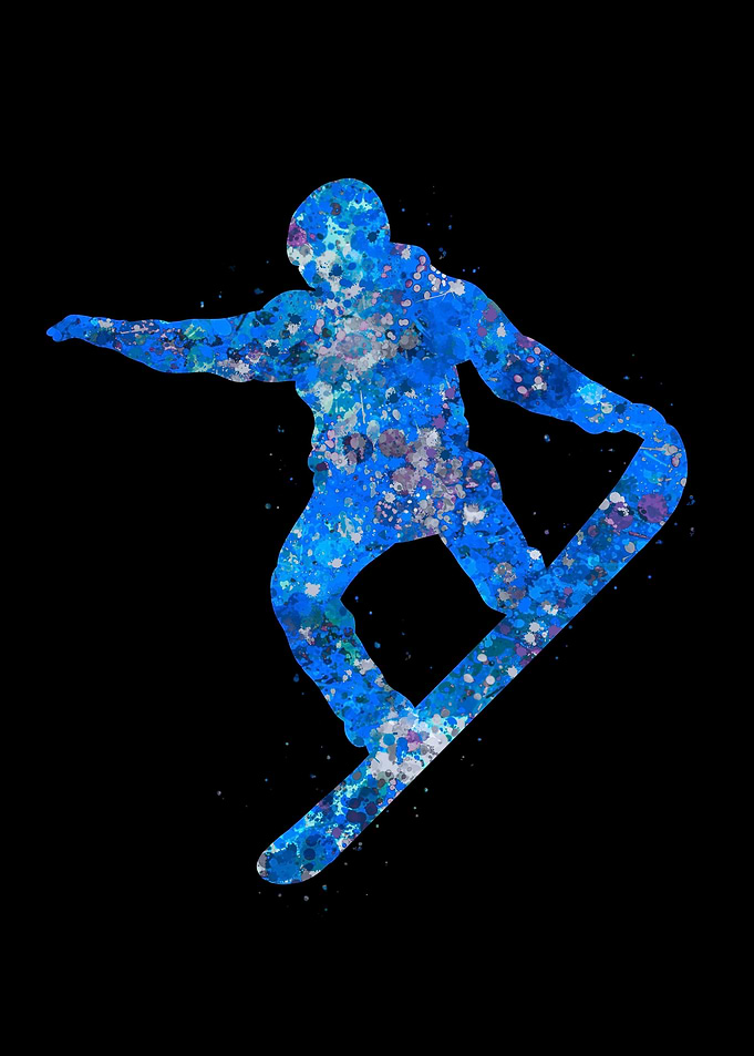 Snowboard blue