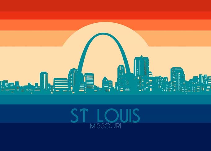 st louis skyline retro 4