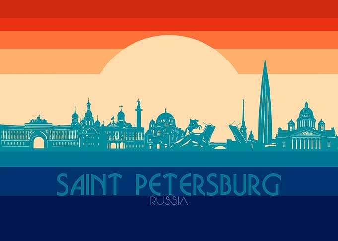 st petersburg skyline