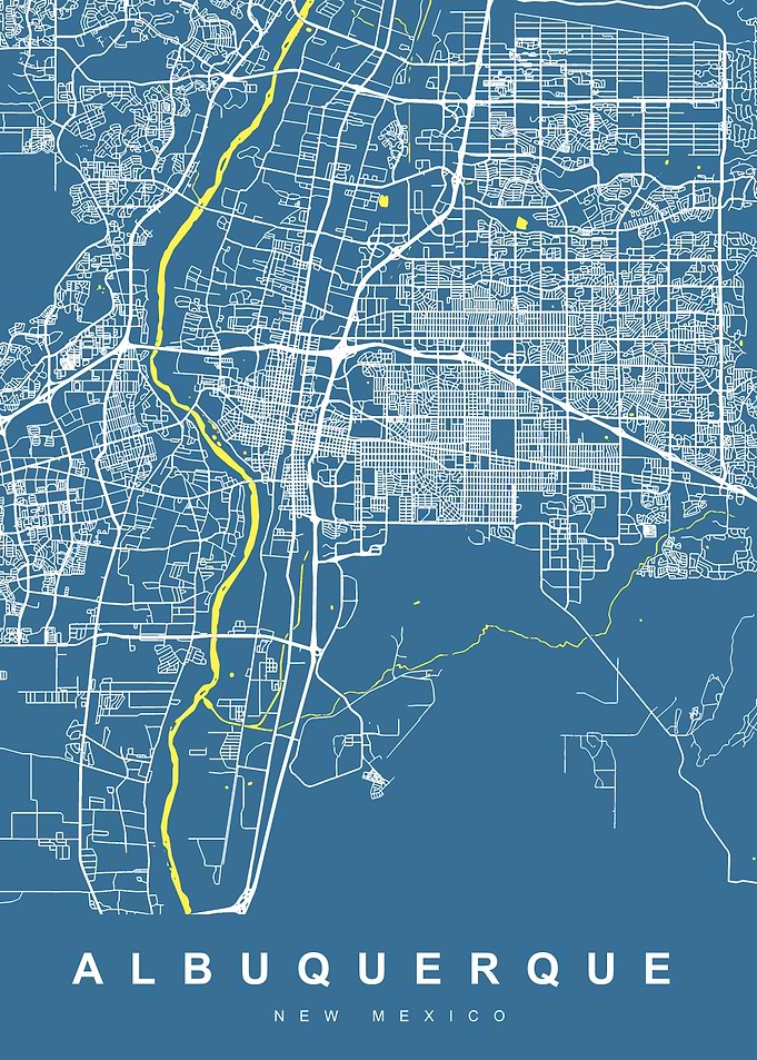 ALBUQUERQUE Art Map USA
