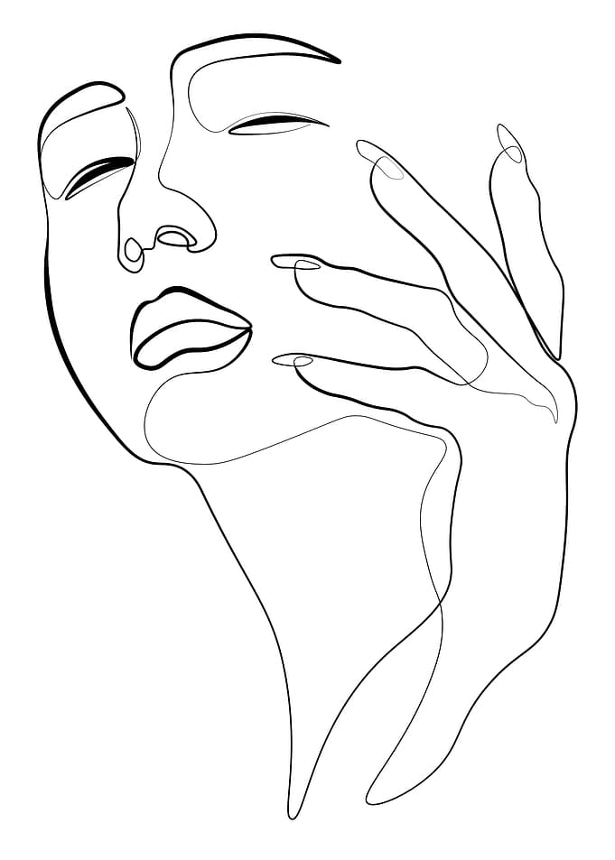One Line Art Woman