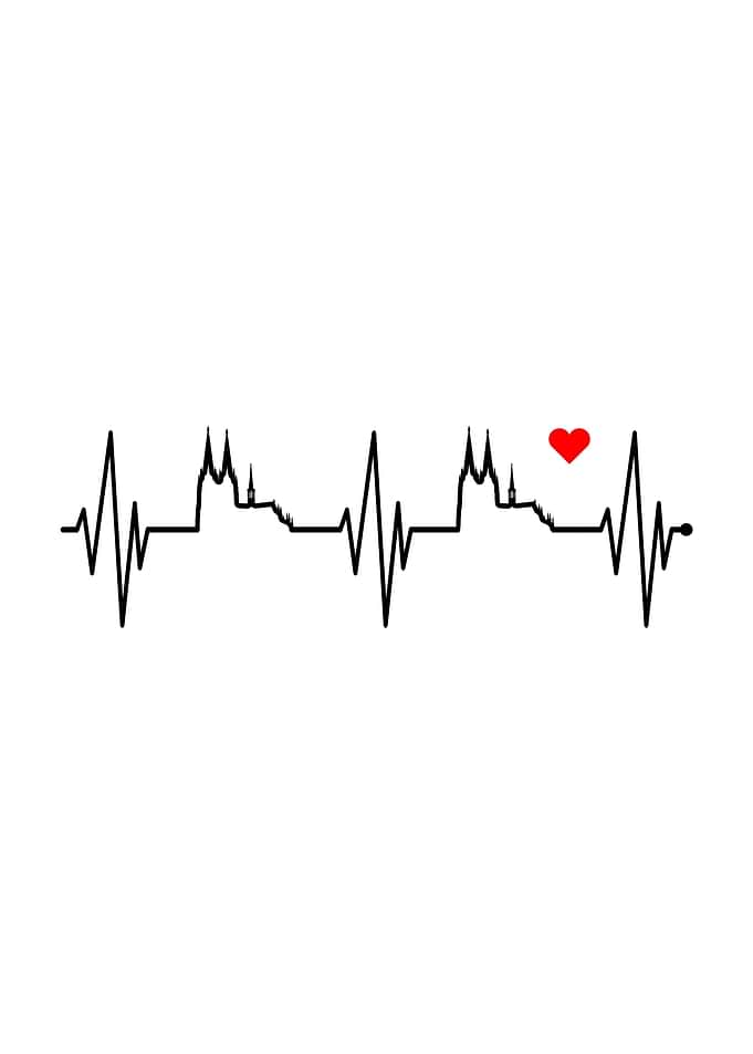 Cologne Skyline Heartbeat
