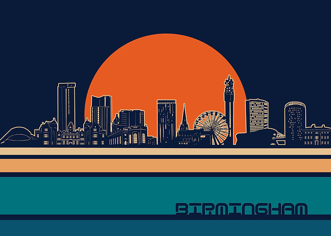 birmingham skyline retro 5
