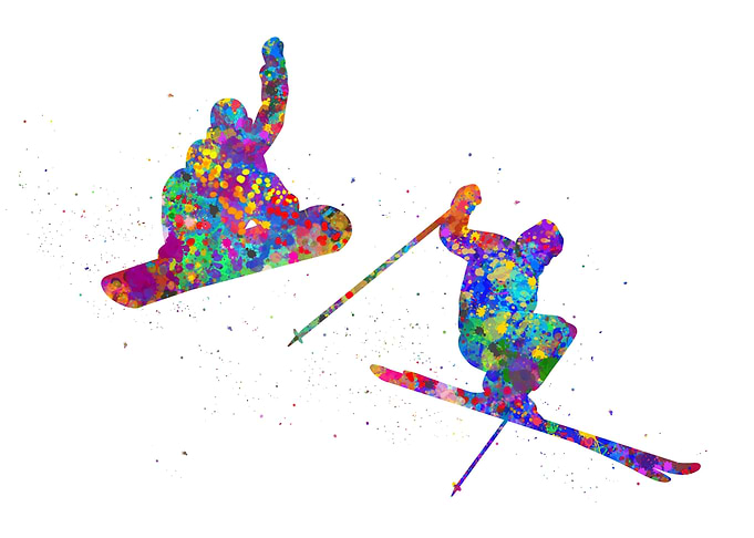 Ski and snowboard