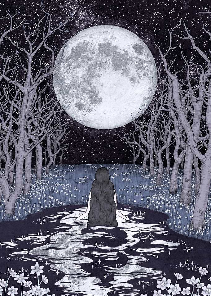 The Moonlight Bather Colou
