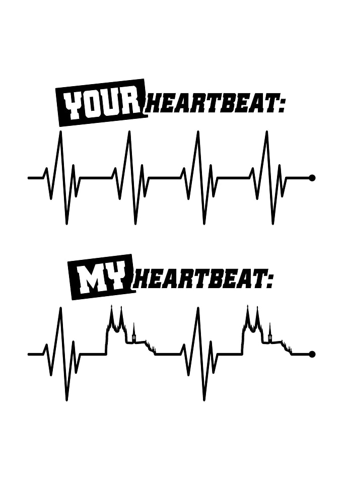 Cologne Skyline Heartbeat