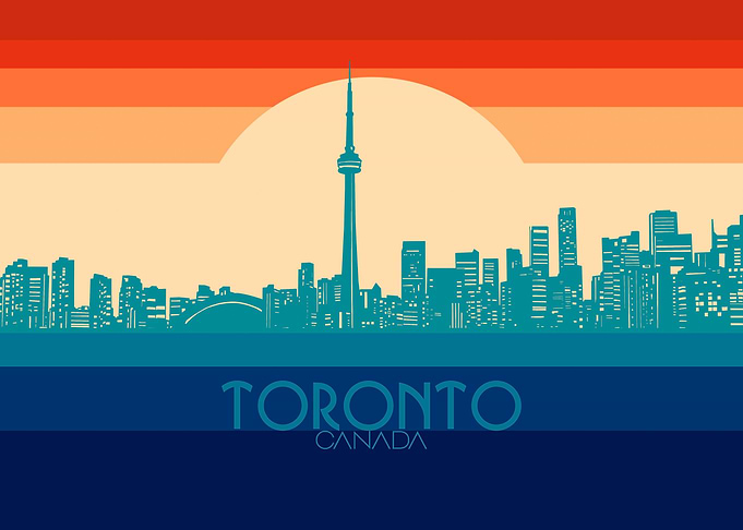 toronto skyline retro 4