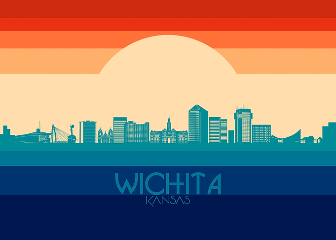 wichita skyline retro 4