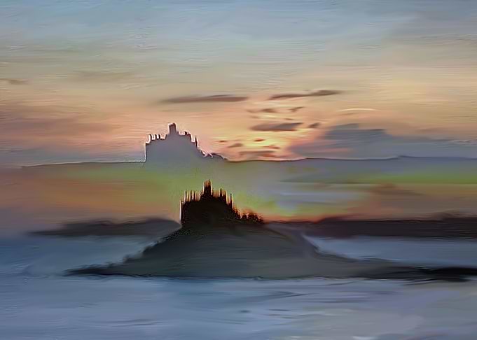 St Michaels Mount doubled