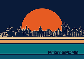 amsterdam skyline retro 5