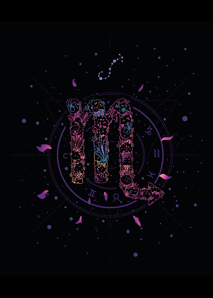 Scorpio ZODIAC SIGN FLORAL