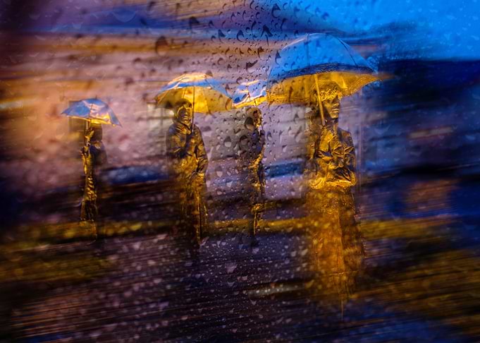 Sculptures in the rain