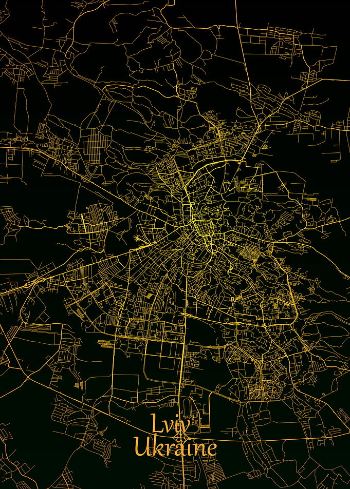 Lviv City Map Ukraine