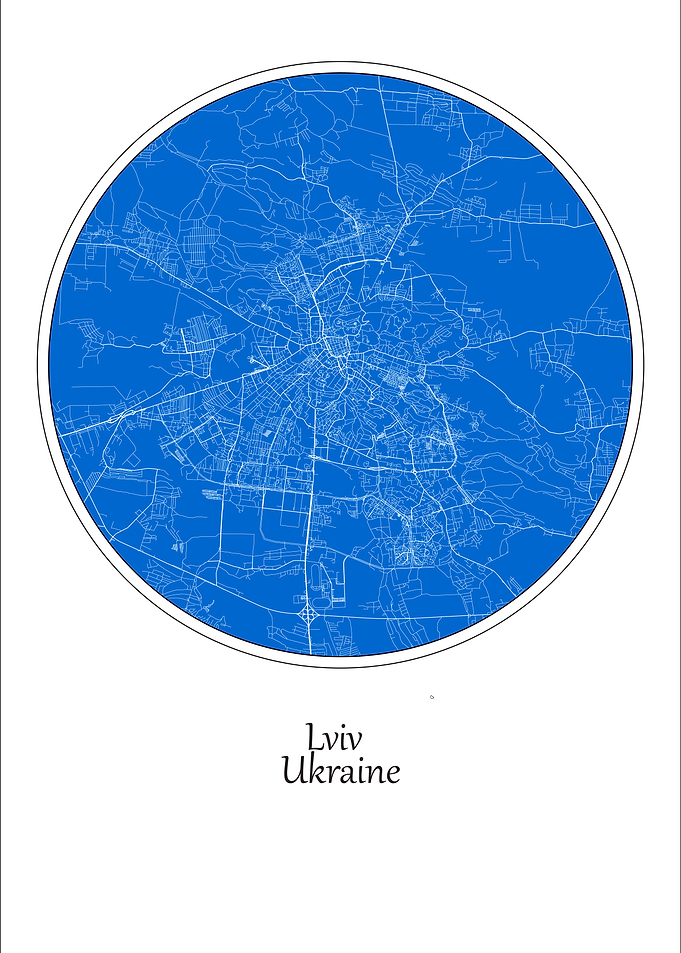 Lviv City Map Ukraine