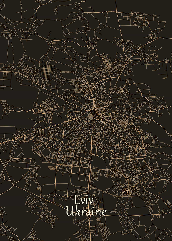 Lviv City Map Ukraine