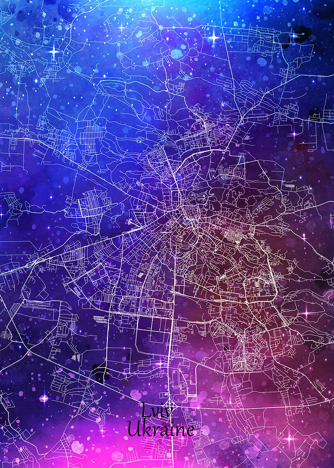 Lviv City Map Ukraine