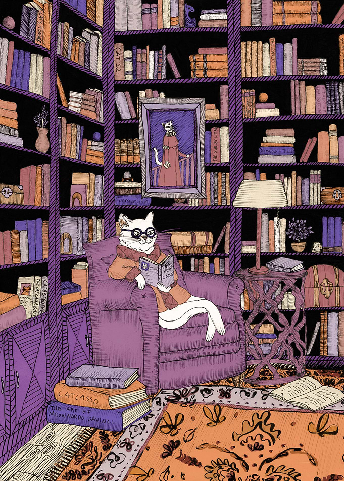 The Cats Library Colour